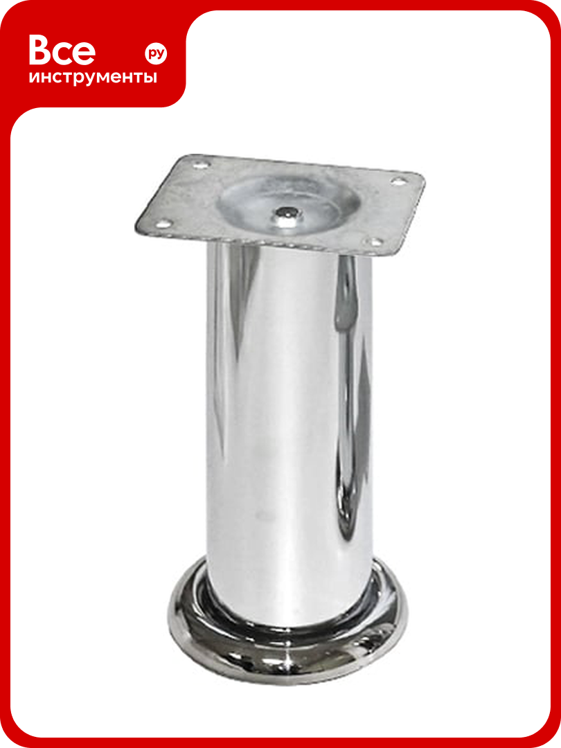 Ножка Tech-Krep D50х80мм круглая нерегул хром (4шт) - пакет /Zitar 154507