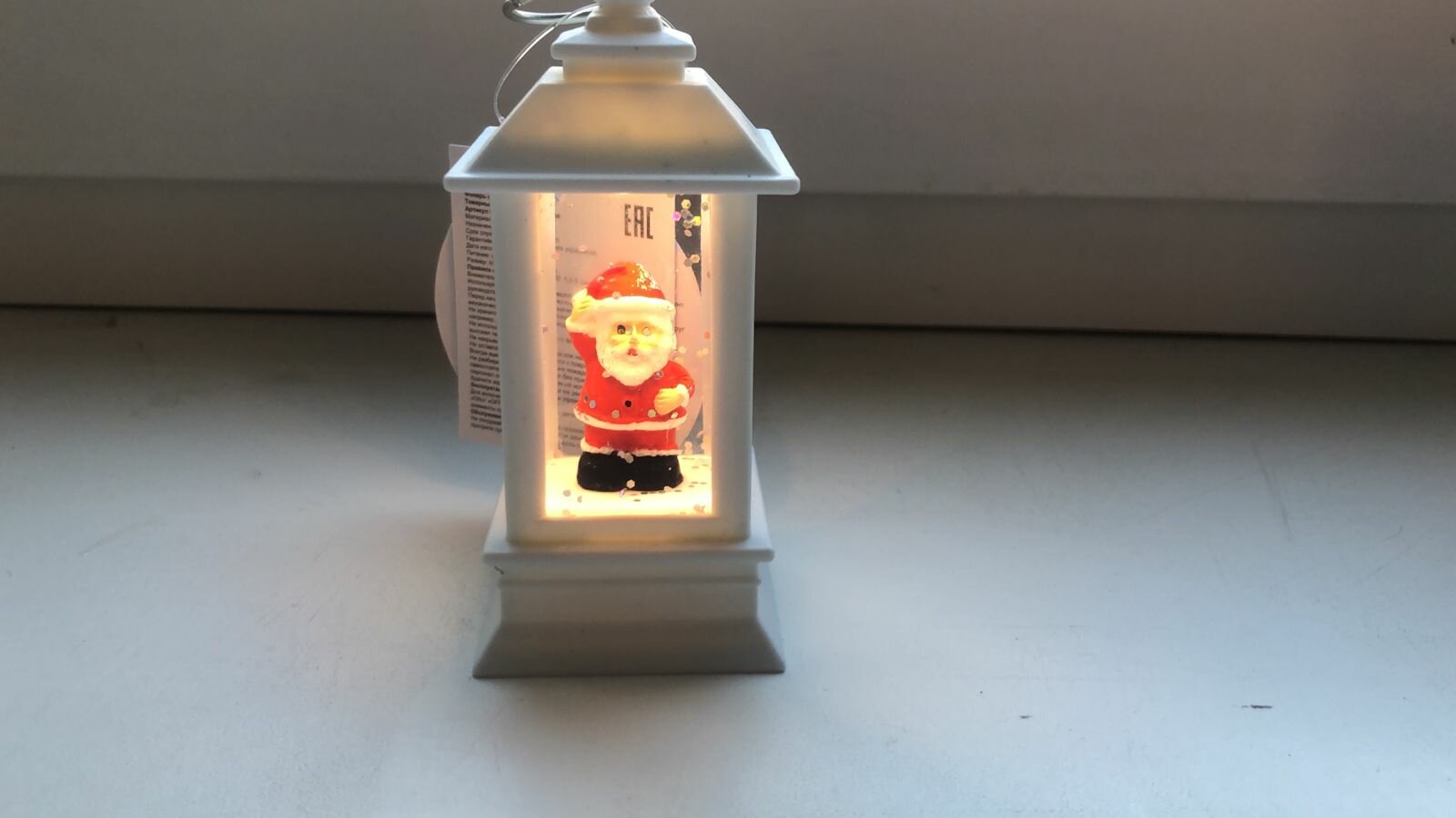 WellFort Новогодний декор фонарь Сантаклаус/Дед мороз на батарейках Led.