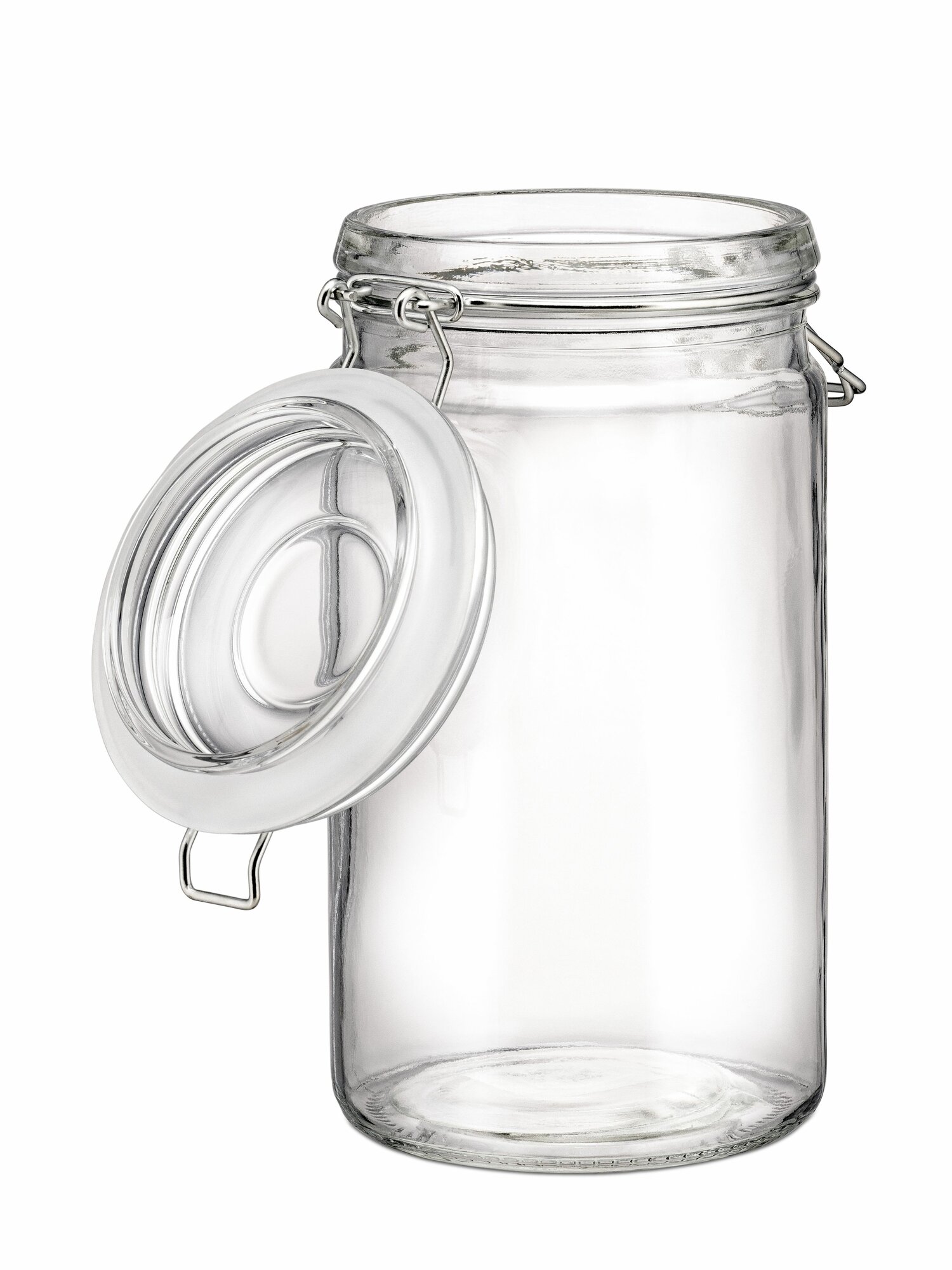 Стеклянная банка, крышка с бугельным замком 1 л — фото 1