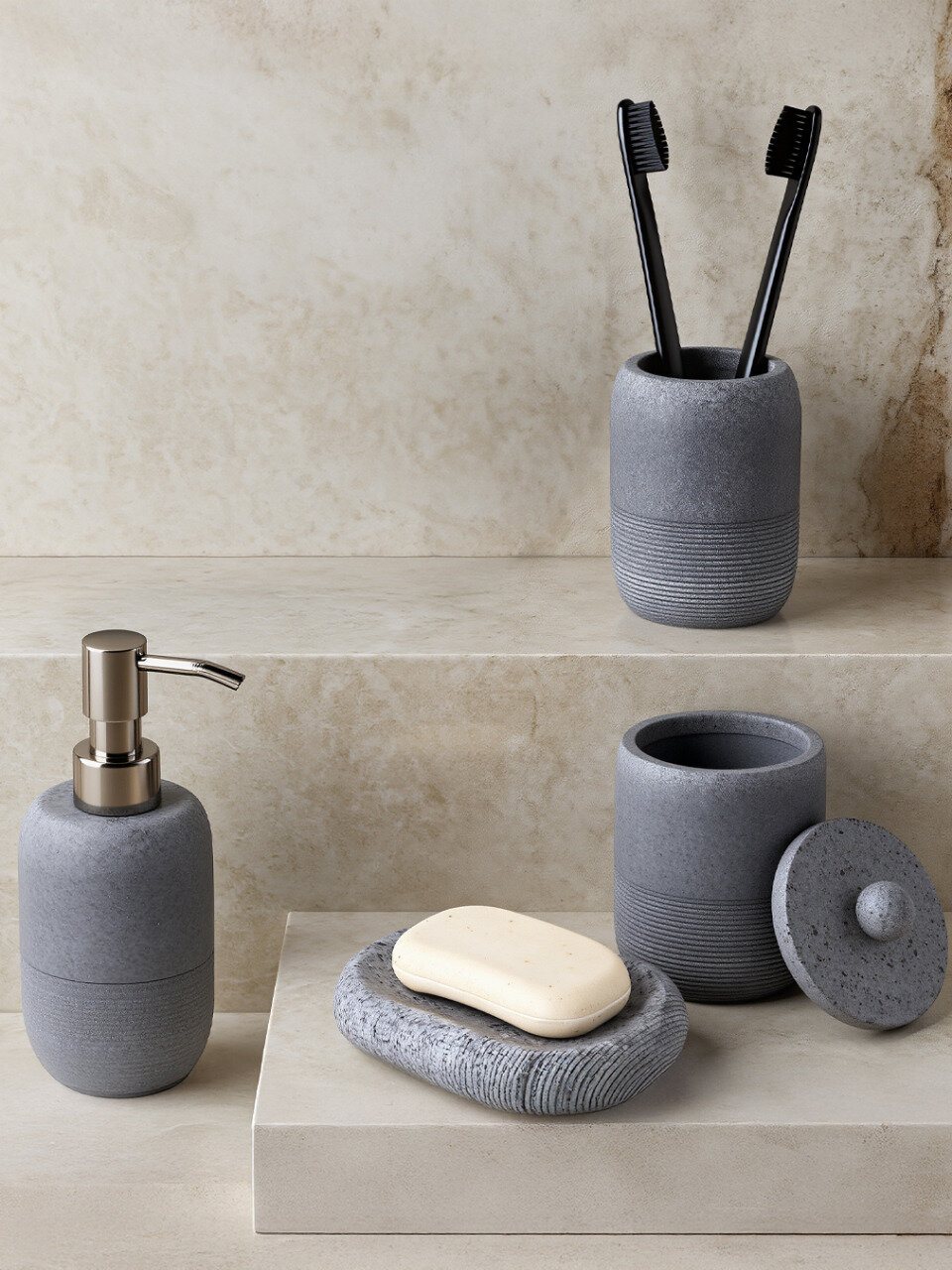 Мыльница Loup графитовая Bergenson Bjorn Bath BB0001025 — фото 1