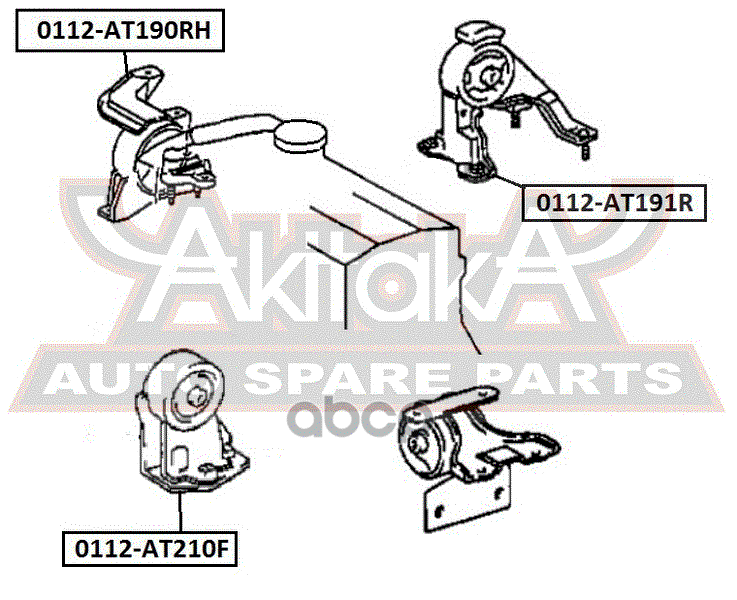 TOYOTA/LEXUS Подушка двигателя задняя ASVA арт. 0112-AT191R