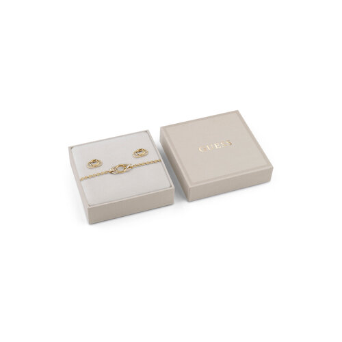 Комплект бижутерии GUESS браслет серьги кристалл золотистый 6049₽