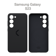 Силиконовый чехол COMMO Shield Case для Samsung Galaxy S23 с магнитным кольцом, Black