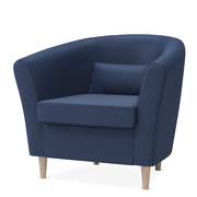 Кресло с декоративной подушкой Pragma Konda, обивка: текстиль, синий