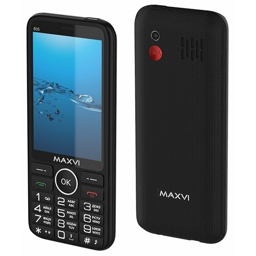 Телефон MAXVI B35, 2 SIM, черный