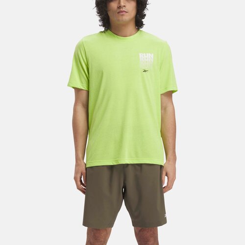 Футболка Reebok Running Graphic Tee, размер XS, зеленый футболка reebok размер xs зеленый