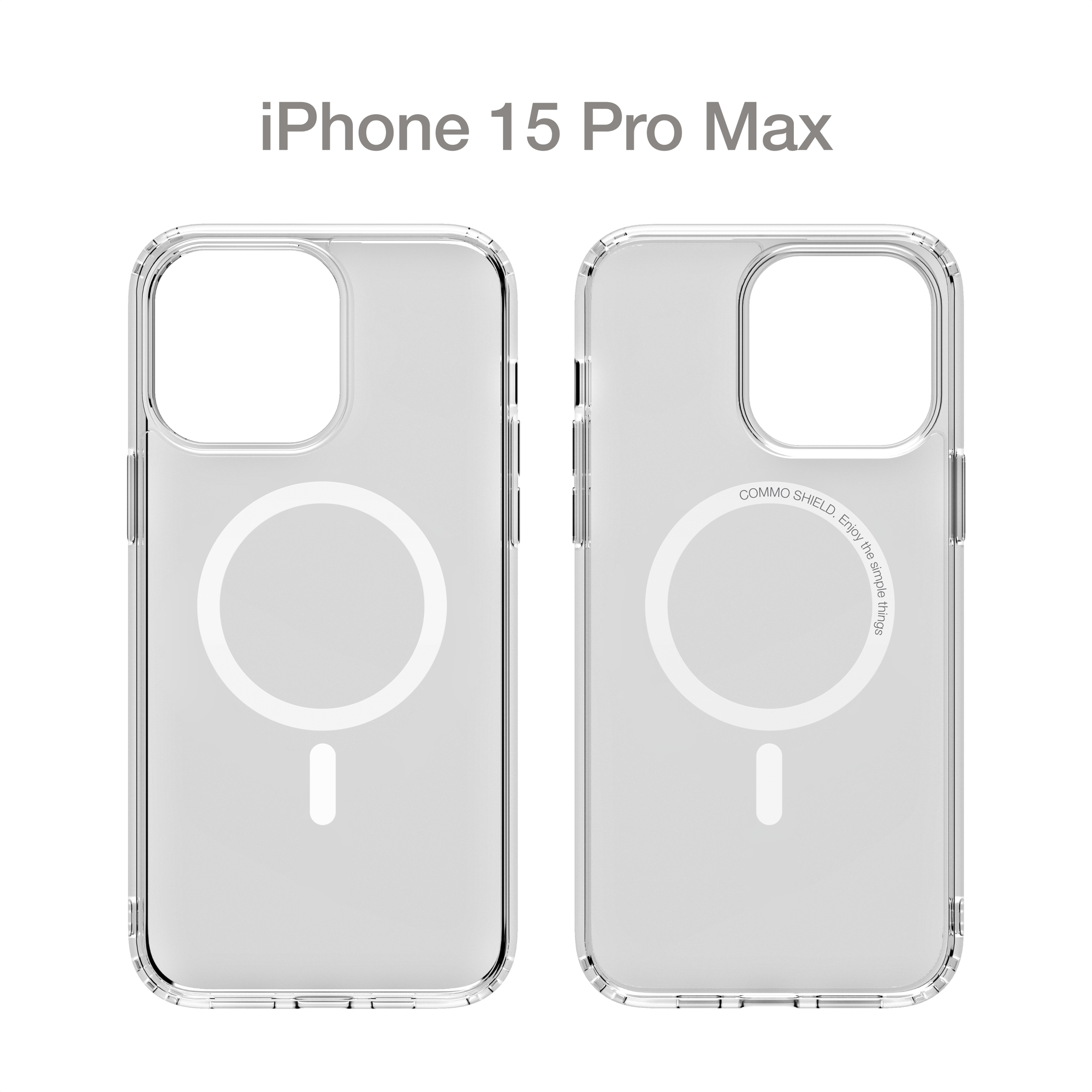 Прозрачный чехол COMMO Shield Case для iPhone 15 Pro Max, с поддержкой беспроводной зарядки