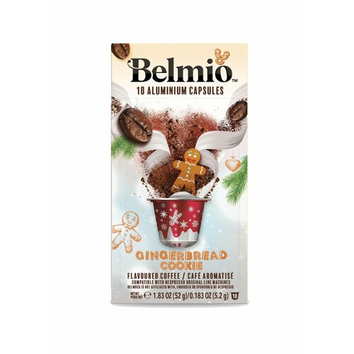 Кофе молотый Belmio в алюминиевых капсулах Gingerbread Nespresso, 10 кап. в уп., 