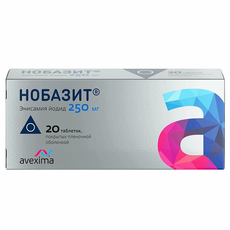 Нобазит таб. п/о плен., 250 мг, 20 шт.