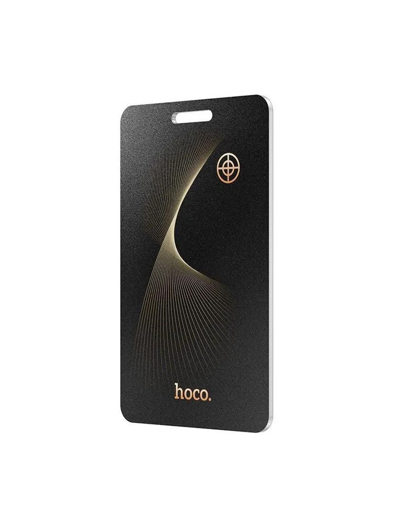 Трекер Hoco E92 Black, метка от потери в виде карты, только для iOS, черный