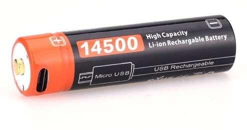 Аккумулятор 14500 FiTorch (750 mAh) с зарядкой USB