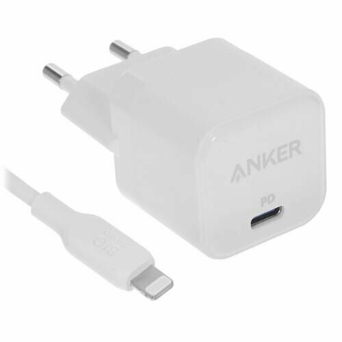 Сетевое зарядное устройство Anker PowerPort III Cube 20W белый anker usb charger powerport mini dual port lightning