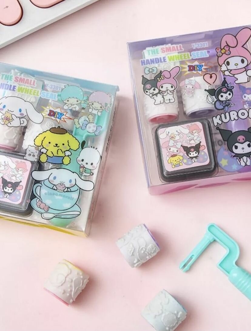 Детский канцелярский набор для печати Куроми Kuromi Cinnamoroll