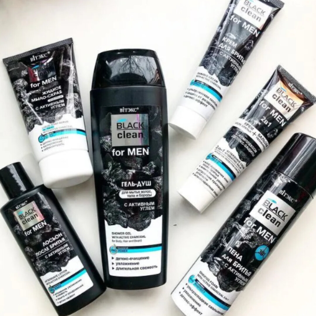 Лосьон после бритья с активным углем For men Витэкс Black Clean 150мл Витэкс ЗАО - фото №6