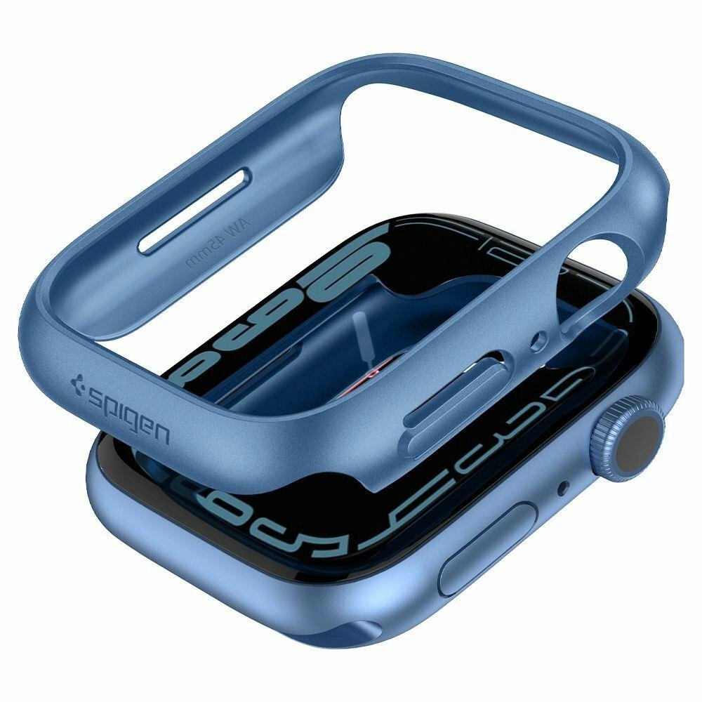 Чехол для корпуса Spigen Thin Fit для Apple Watch 7 45 мм ACS04176 синий — фото 11