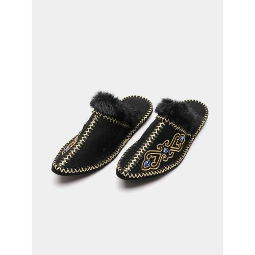 Тапочки Кукморские валенки, размер 44, черный