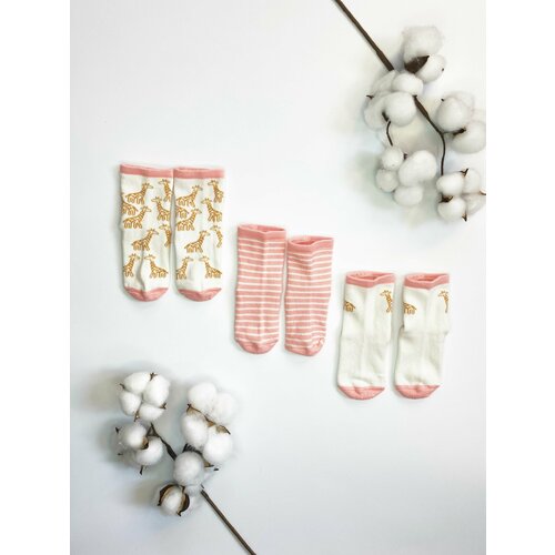 фото Носки 3 пары, размер 12-18 месяцев, белый, желтый нет бренда