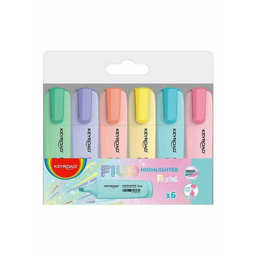 Текстовыделители Pastel 6 цветов для рисования европодвес 578₽