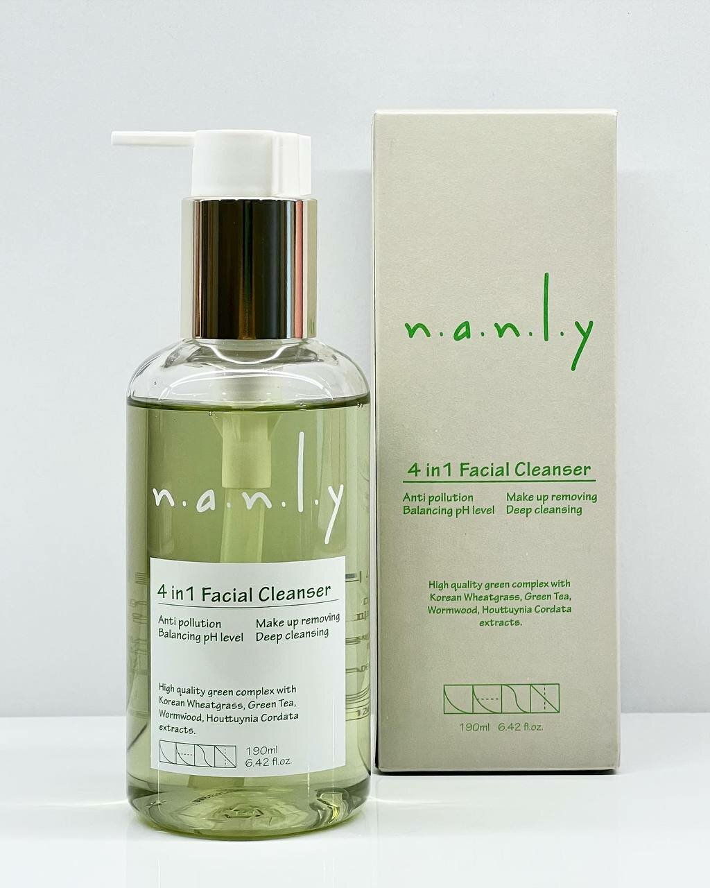 Очищающий гель для лица Nanly Anti pollution Gentle Cleansing 4 в 1 Facial Cleanser 190ml