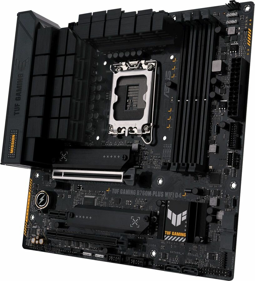 Материнская плата ASUS TUF GAMING B760M-PLUS WIFI D4, LGA 1700, Intel B760, mATX, Ret