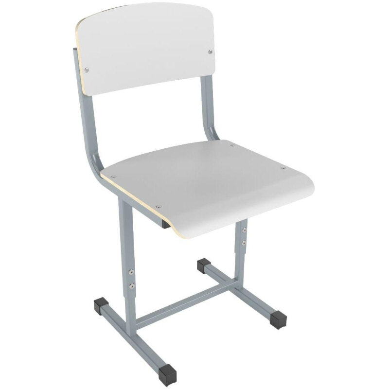 фото Стул ученический МЕТ-Школа 5-7(4-6) р. г белый пластик./серый