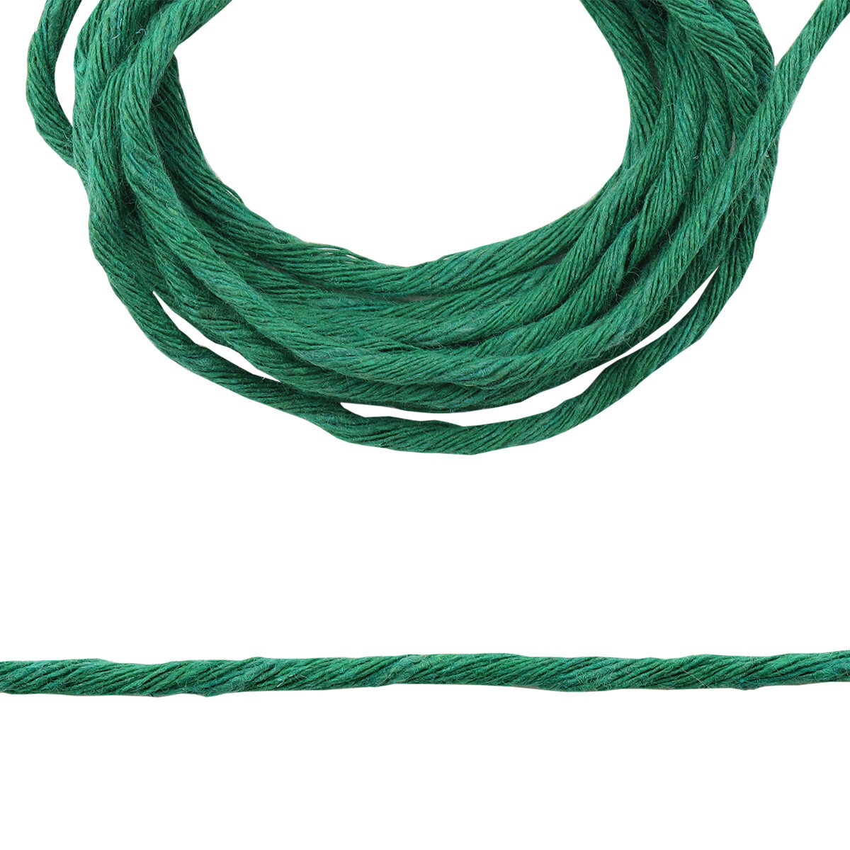 70098 Шпагат х/б 1500 текс, 1,5 мм*50 м, 33 гр, цветной (зеленый) - фотография № 1