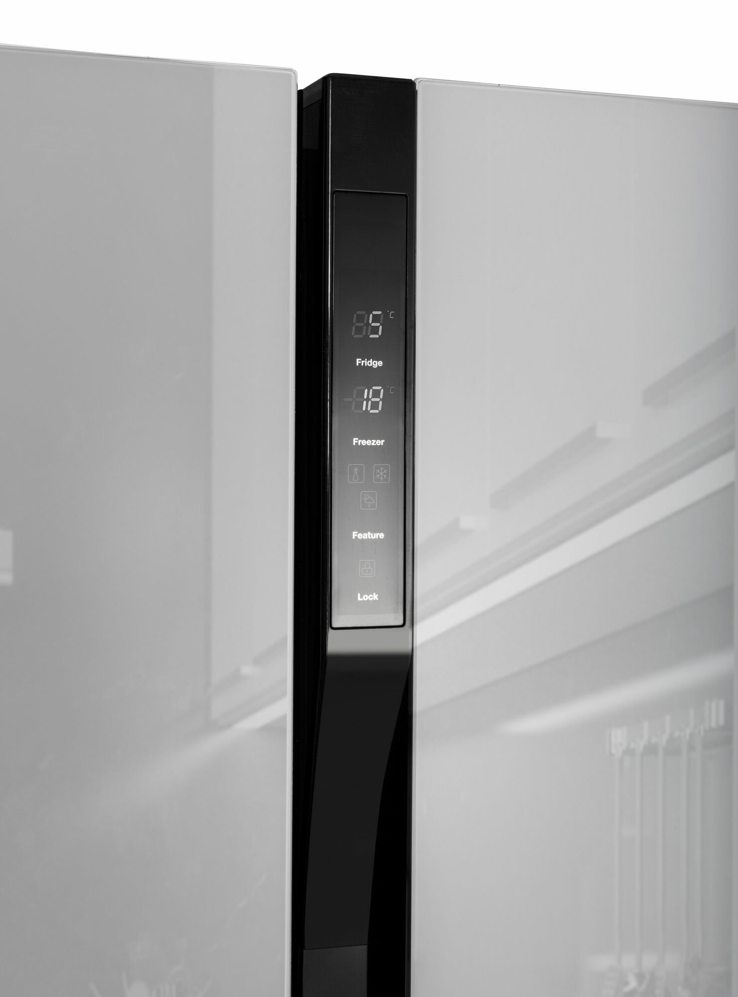 Холодильник HYUNDAI CS6503FV, двухкамерный, белое стекло - фото №10