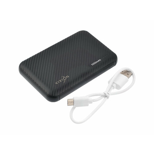Портативное зарядное устройство Power Bank VIXION KP-56m 5000mAh с кабелем microUSB черный 107400₽