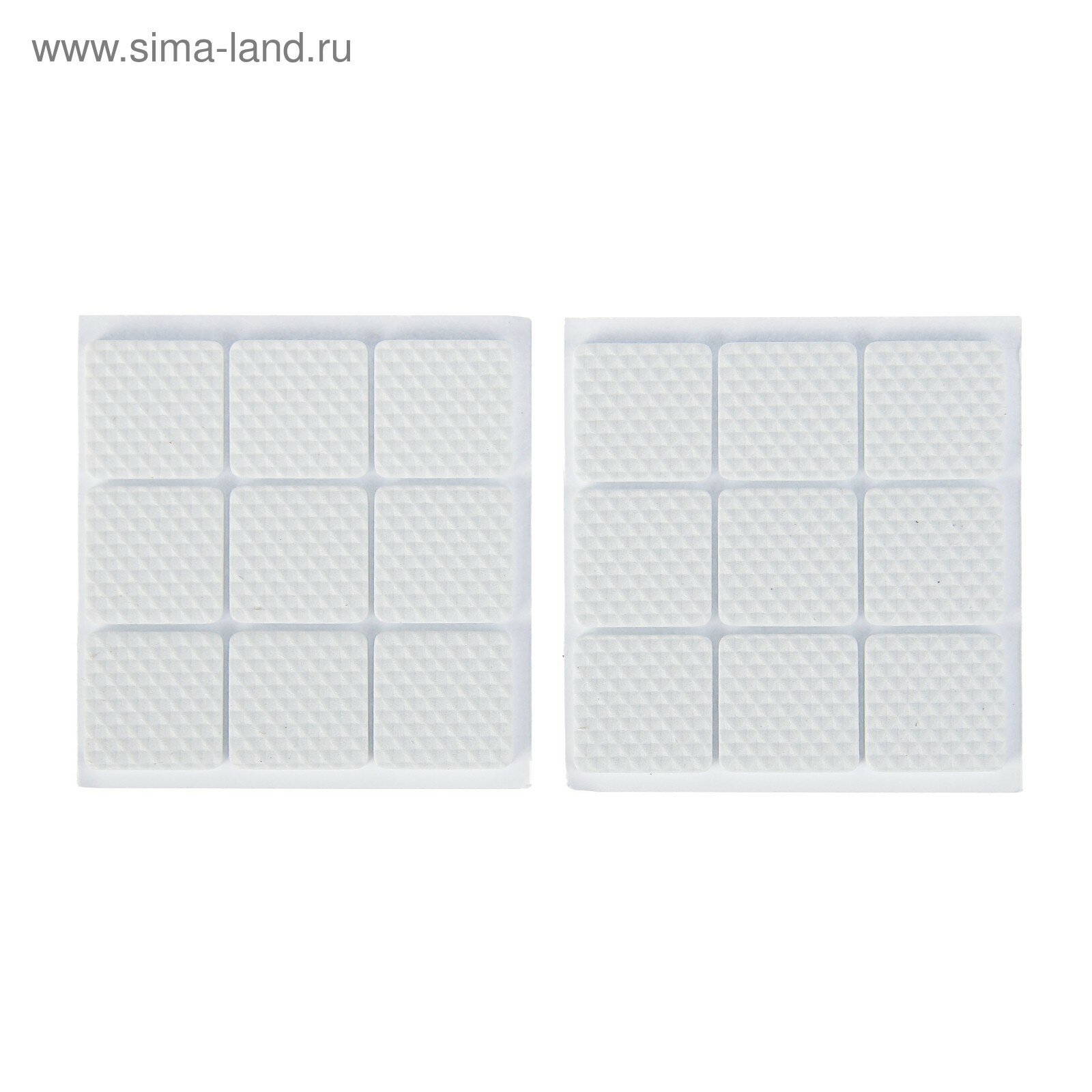 Накладка мебельная квадратная тундра размер 25×25 мм 18 шт полимерная белая
