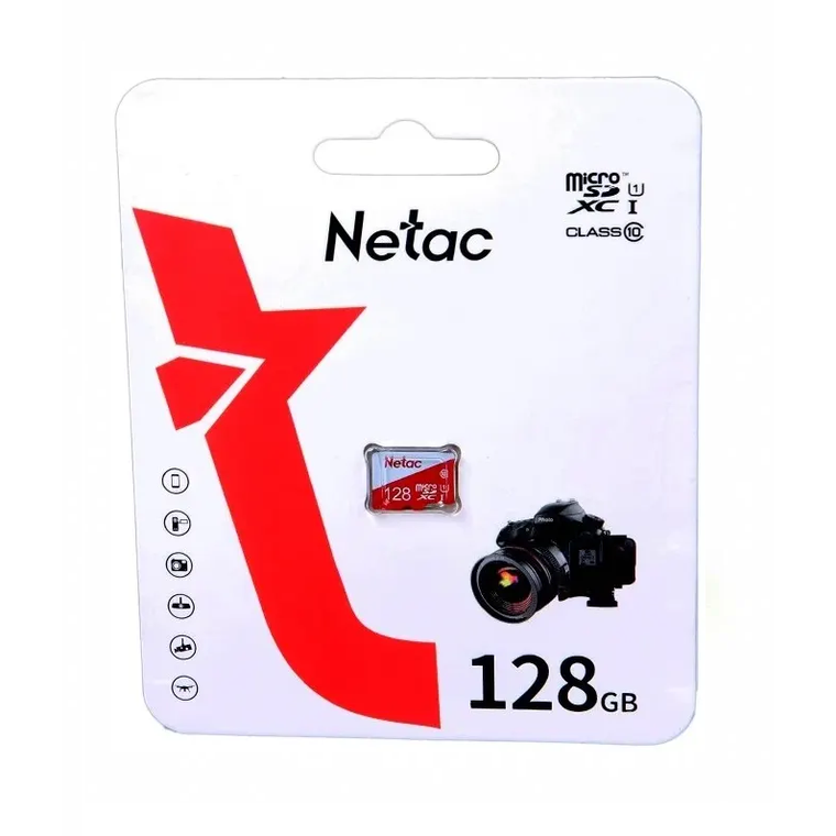 Карта памяти MicroSD 128Гб Netac P500 ECO