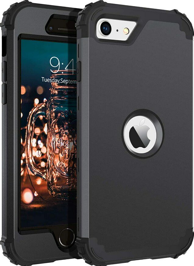 Чехол-бампер MyPads для iPhone 5 / 5S/ SE/ 5SE противоударный усиленный ударопрочный черный