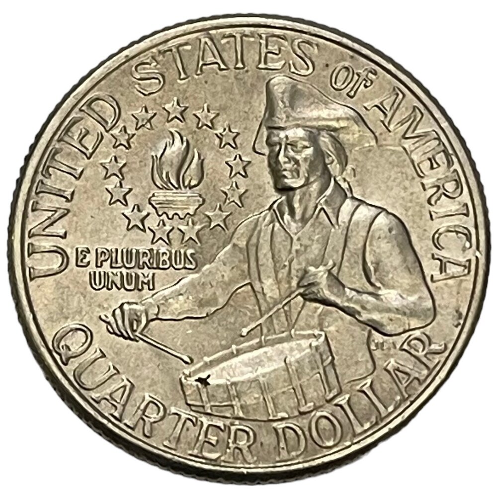 США 25 центов (1/4 доллара) 1976 г. (200 лет независимости США) (D) (CN)