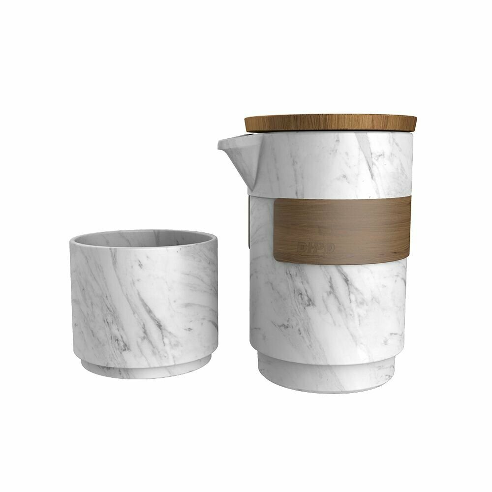 Компактный набор для чая из керамики в футляре