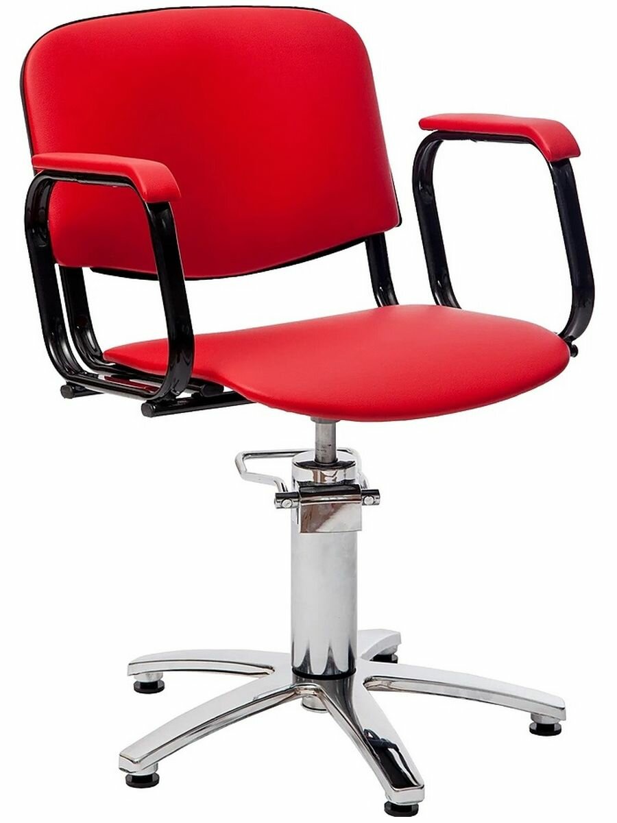 фото Кресло парикмахерское Kontakt гидравлика красное