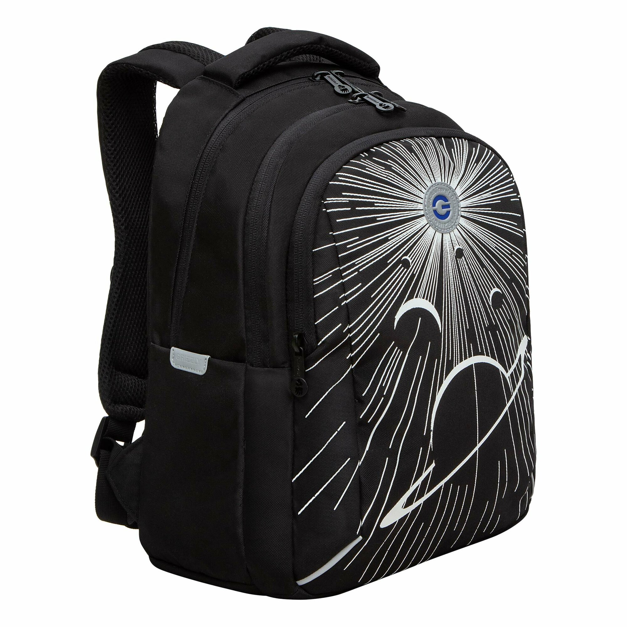 Рюкзак школьный GRIZZLYс карманом для ноутбука 13", анатомической спинкой, для мальчика RB-452-2/1