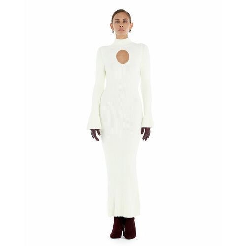 фото Платье sorelle, повседневное, прилегающее, макси, размер xs, бежевый, белый