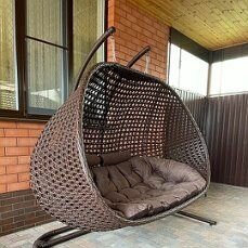 фото Диван подвесной Венеция коричневая