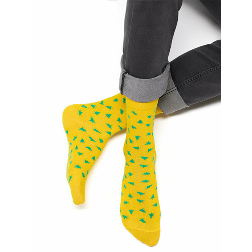 Носки Omsa, размер 45, желтый носки omsa размер 45 желтый