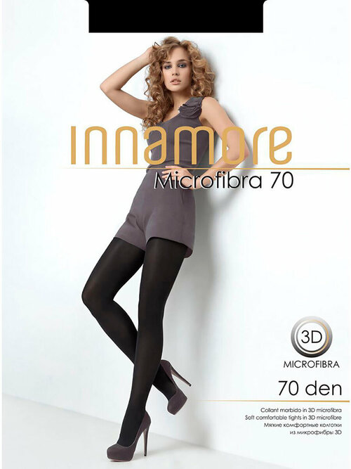 Колготки  Innamore Microfibra, 70 den, размер 3, черный