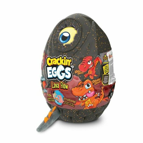 Crackin' Eggs Мягкая игрушка динозавр Crackin'Eggs, 22 см, в яйце, серия Лава, микс