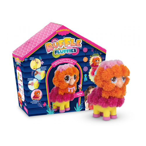 Набор для создания игрушки из помпонов Ruffle Fluffies Лама Лана HUN1819 1733₽