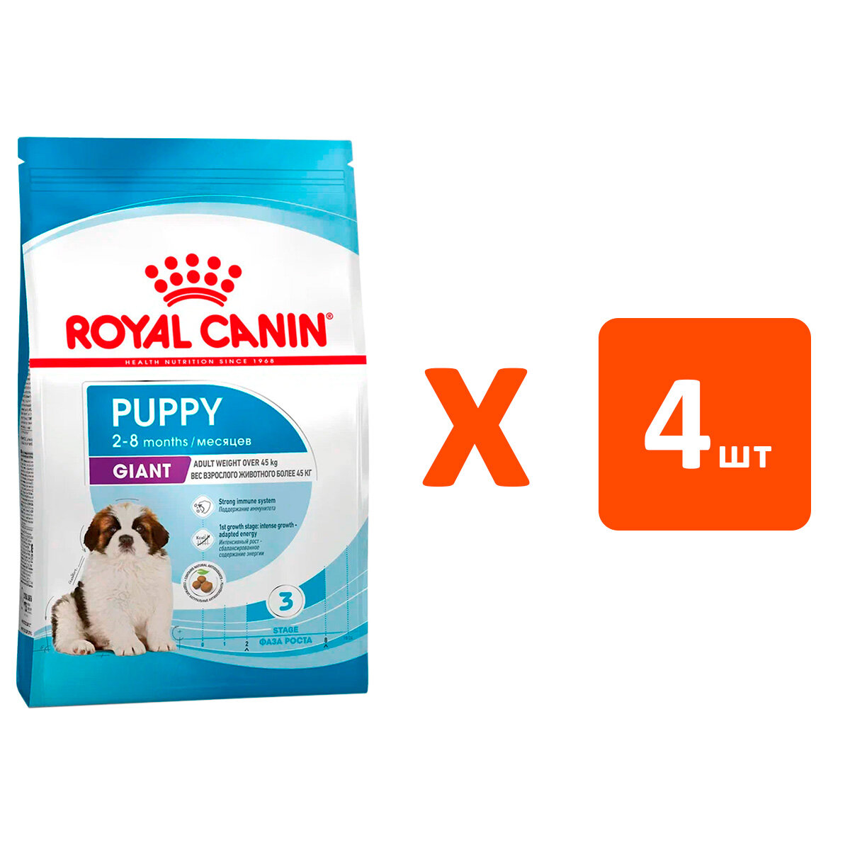 ROYAL CANIN GIANT PUPPY для щенков крупных пород (3,5 кг х 4 шт)