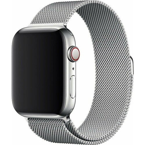 ремешок на руку для apple watch 38 40 41 мм milanese loop серый Ремешок на руку для Apple Watch 42/44/45/49 мм, Milanese loop, серый