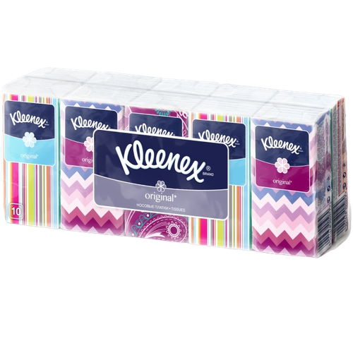 Kleenex Платки носовые бумажные неароматизированные 10х10 шт. 1 уп