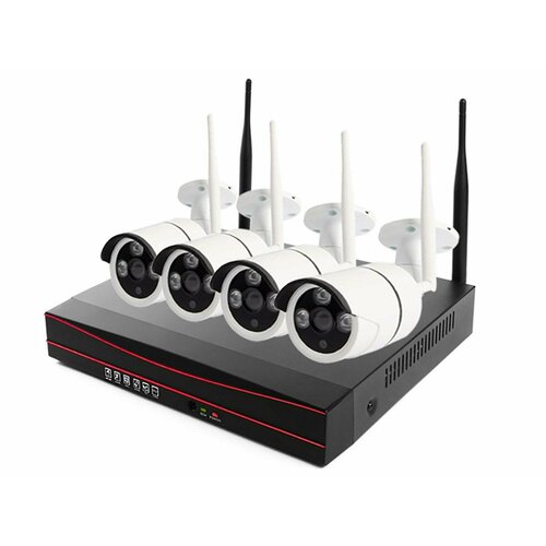 Kvadro Vision Street - 1.0R - Беспроводной комплект для улицы с репитером на 4 камеры, видеонаблюдение с выходом в интернет