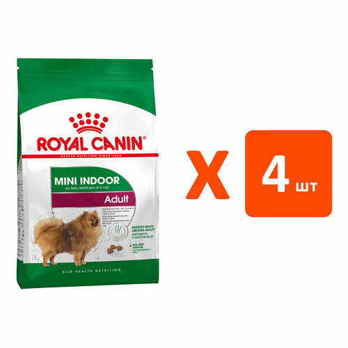 ROYAL CANIN MINI INDOOR LIFE ADULT для взрослых собак маленьких пород живущих дома (3 кг х 4 шт)