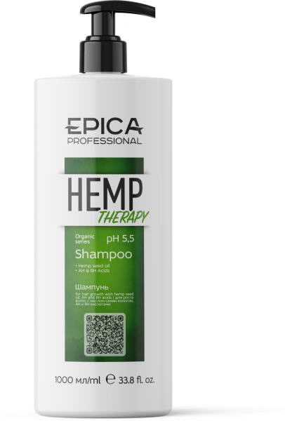 EPICA Professional Hemp therapy Шампунь для волос с AH и BH кислотами 1000мл