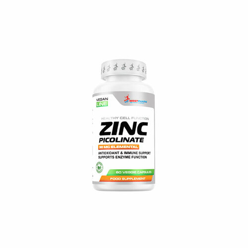 WestPharm Vegan Line Zinc Picolinate 30 мг 60 капс (WestPharm)