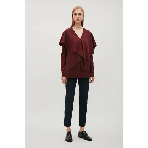 фото Лонгслив cos, размер маркировка s, бордовый