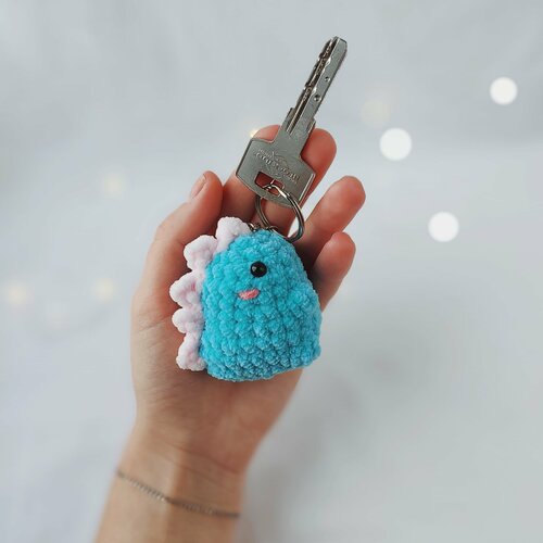 Брелок, вязаная фактура, мультиколор